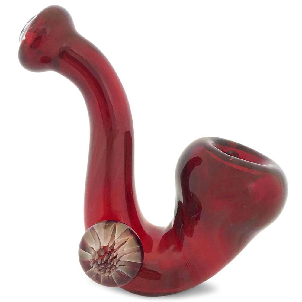 Burgundy Sherlock Glass Pipe